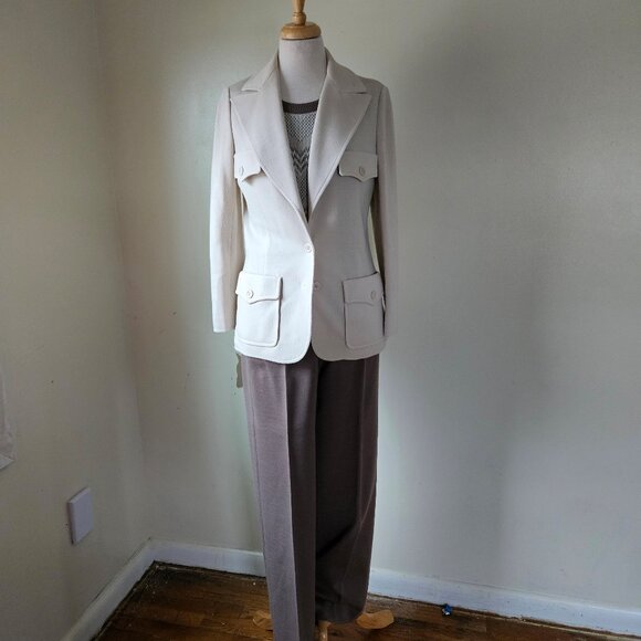 Vintage Butte Knit 70s Leisure Suit S/M - Picture 4 of 15